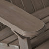 JONPONY Outdoor Folding HDPE Adirondack Chair, Patio Seat, Weather Resistant, Dark Grey