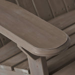 JONPONY Outdoor Folding HDPE Adirondack Chair, Patio Seat, Weather Resistant, Dark Grey