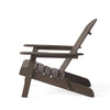 JONPONY Outdoor Folding HDPE Adirondack Chair, Patio Seat, Weather Resistant, Dark Grey