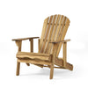 JONPONY Outdoor Folding HDPE Adirondack Chair, Patio Seat, Weather Resistant, Natural Stained