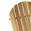 JONPONY Outdoor Folding HDPE Adirondack Chair, Patio Seat, Weather Resistant, Natural Stained