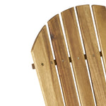 JONPONY Outdoor Folding HDPE Adirondack Chair, Patio Seat, Weather Resistant, Natural Stained