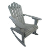 JONPONY Reclining Wooden Outdoor Rocking Adirondack chair,Grey