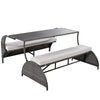 JONPONY Versatile outdoor loveseat that converts to four seats and a table, suitable for gardens and lawns