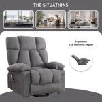 JONPONY Power Lift Recliner Chair Recliners for Elderly with Heat and Massage Recliner Chair for Living Room with Infinite Position and Side Pocket,USB Charge Port,Grey