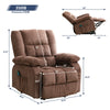 JONPONY Power Lift Recliner Chair Recliners for Elderly with Heat and Massage Recliner Chair for Living Room with Infinite Position and Side Pocket,USB Charge Port,Brown