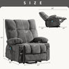 JONPONY Power Lift Recliner Chair Recliners for Elderly with Heat and Massage Recliner Chair for Living Room with Infinite Position and Side Pocket,USB Charge Port,Grey