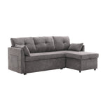 JONPONY 81.1" Modular Sectional Sofa L Shaped Modular Couch with Reversible Chaise Modular Sofa Sectional Couch with Storage Seats,Grey