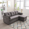 JONPONY 81.1" Modular Sectional Sofa L Shaped Modular Couch with Reversible Chaise Modular Sofa Sectional Couch with Storage Seats,Grey