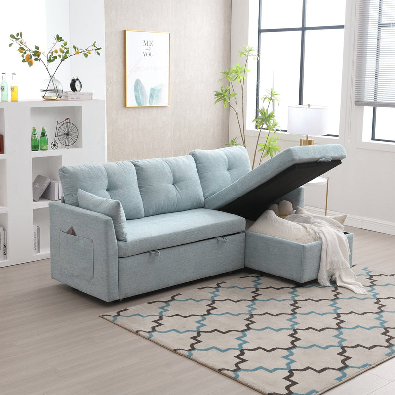 JONPONY 81.1" Modular Sectional Sofa L Shaped Modular Couch with Reversible Chaise Modular Sofa Sectional Couch with Storage Seats,Grey