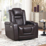 JONPONY Home Power Recliner Chair with USB Ports and Cup Holders,Electric Home Theater Seating with Hidden Arm Storage,Black