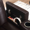JONPONY Home Power Recliner Chair with USB Ports and Cup Holders,Electric Home Theater Seating with Hidden Arm Storage,Black
