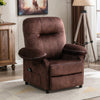 JONPONY Massage Recliner Chair Fabric Overstuffed Lounge Single Sofa for Living Room Comfy Chair with Heating and Vibration Function,Dark Brown