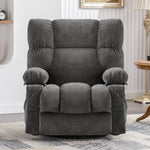 JONPONY Massage Rocker Recliner Chair with Vibration Massage and Heat Ergonomic Lounge Chair for Living Room with Rocking Function and Side Pocket, 2 Cup Holders, USB Charge Port,Grey