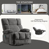 JONPONY Massage Rocker Recliner Chair with Vibration Massage and Heat Ergonomic Lounge Chair for Living Room with Rocking Function and Side Pocket, 2 Cup Holders, USB Charge Port,Grey