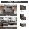 JONPONY Modular Sectional Sofa with Storage, Washable Sectional Couch with Changeable Covers, Corner Seat for Modular Sofa