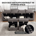 JONPONY Modular Sectional Sofa with Storage, Washable Sectional Couch with Changeable Covers, Corner Seat for Modular Sofa