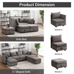 JONPONY Storage Ottoman for Modular Sectional Sofa