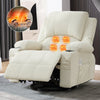 JONPONY Kneading Massage Rocker Recliner Chair with 4 Point Back Kneading Massage and Heat Ergonomic Lounge Chair for Living Room with Rocking Function and 2 Cup Holders, USB Charge Port,Gray