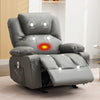 JONPONY Manual Recliner Chair with Heat Therapy and Massage Function, Heavy Duty Reclining Mechanism Massage Chair, Elderly Single Rocker Sofa with Cup Holders for Bedroom Home Theater,Black