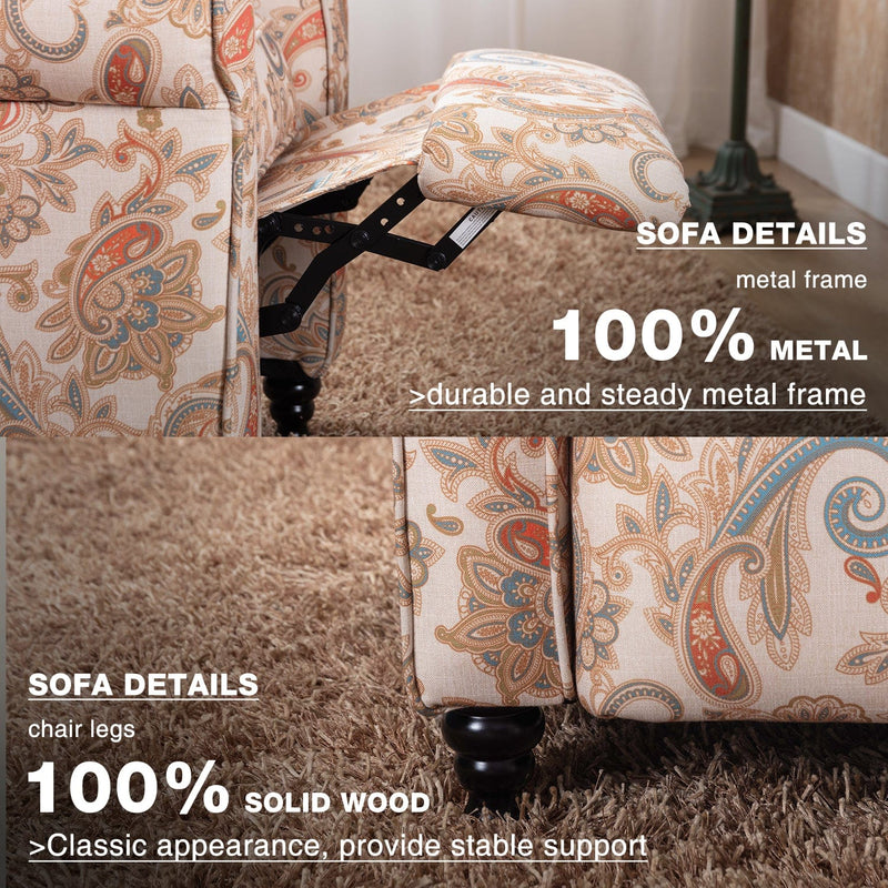 JONPONY Manual Recliner,Flower