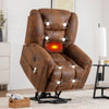 JONPONY Power Lift Recliner Chair for Elderly ,Massage Chair Full Body for Living Room with Infinite Position and Side Pocket,USB Charge Port,Light Brown