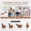 JONPONY Power Lift Recliner Chair for Elderly ,Massage Chair Full Body for Living Room with Infinite Position and Side Pocket,USB Charge Port,Light Brown