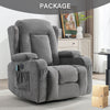 JONPONY Power Lift Recliner Chair for Elderly with Heat and Vibration Massage Recliner Chair with Dual Cup Holders for Living Room- Infinite Position, Side Pocket,Gray