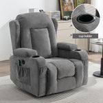 JONPONY Power Lift Recliner Chair for Elderly with Heat and Vibration Massage Recliner Chair with Dual Cup Holders for Living Room- Infinite Position, Side Pocket,Gray