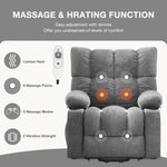 JONPONY Power Lift Recliner Chair for Elderly with Heat and Vibration Massage Recliner Chair with USB Charge Port for Living Room- Infinite Position, Side Pocket,Grey