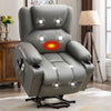JONPONY Power Lift Recliner Chair Recliners for Elderly with Heat and Massage Recliner Chair for Living Room with Infinite Position and Side Pocket,USB Charge Port,Black