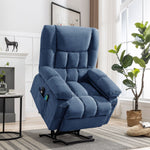 JONPONY Power Lift Recliner Chair Recliners for Elderly with Heat and Massage Recliner Chair for Living Room with Infinite Position and Side Pocket,USB Charge Port,Brown