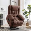 JONPONY Power Lift Recliner Chair Recliners for Elderly with Heat and Massage Recliner Chair for Living Room with Infinite Position and Side Pocket,USB Charge Port,Brown