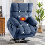 JONPONY Power Lift Recliner Chair Recliners for Elderly with Heat and Massage Recliner Chair for Living Room with Infinite Position and Side Pocket,USB Charge Port,Grey
