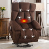 JONPONY Power Lift Recliner Chair Recliners for Elderly with Heat and Massage Recliner Chair for Living Room with Infinite Position and Side Pocket,USB Charge Port,Grey