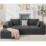 JONPONY 103" Modular Sectional Sofa, L Shaped Cloud Sectional Couch with Deep Seats, Modern Boneless Couch with Chaise, No Assembly Foam Couches, Upholstered Couches for Living Room & Bedroom