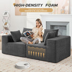 JONPONY 103" Modular Sectional Sofa, L Shaped Cloud Sectional Couch with Deep Seats, Modern Boneless Couch with Chaise, No Assembly Foam Couches, Upholstered Couches for Living Room & Bedroom