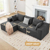 JONPONY 103" Modular Sectional Sofa, L Shaped Cloud Sectional Couch with Deep Seats, Modern Boneless Couch with Chaise, No Assembly Foam Couches, Upholstered Couches for Living Room & Bedroom