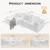JONPONY 103" Modular Sectional Sofa, L Shaped Cloud Sectional Couch with Deep Seats, Modern Boneless Couch with Chaise, No Assembly Foam Couches, Upholstered Couches for Living Room & Bedroom