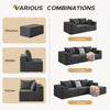 JONPONY 103" Modular Sectional Sofa, L Shaped Cloud Sectional Couch with Deep Seats, Modern Boneless Couch with Chaise, No Assembly Foam Couches, Upholstered Couches for Living Room & Bedroom