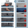 JONPONY Convertible Sleeper Chair Bed with Massage and Heat Pillow, 3 in 1 Sleeper Multi-Functional Chair Sofa Bed for Drawing Room,Bedroom for Adult