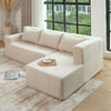 JONPONY L Shape Sofa, 2 Pcs Anti-Slip Sofa for 3 + 3 Seaters Chaise Cushion Couch with Pillowcases, Living Room foam sofa free installation