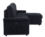 JONPONY Sleeper Sofa, Sofa Bed- 2 in 1 Pull Out Couch Bed with Storage Chaise for Living Room, Sofa Sleeper with Pull Out Bed,
