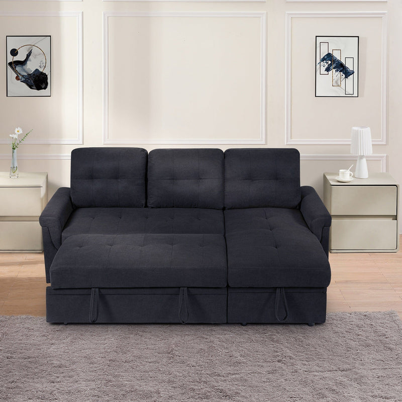 JONPONY Sleeper Sofa, Sofa Bed- 2 in 1 Pull Out Couch Bed with Storage Chaise for Living Room, Sofa Sleeper with Pull Out Bed,