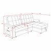 JONPONY Sleeper Sofa, Sofa Bed- 2 in 1 Pull Out Couch Bed with Storage Chaise for Living Room, Sofa Sleeper with Pull Out Bed,