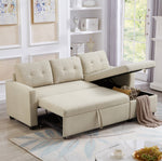 JONPONY Sleeper Sofa, Sofa Bed- 2 in 1 Pull Out Couch Bed with Storage Chaise for Living Room, Sofa Sleeper with Pull Out Bed,