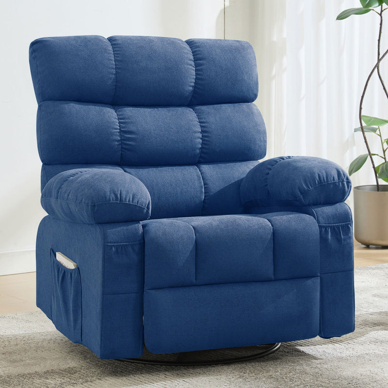 JONPONY Swivel Rocker Recliner Chair, Ergonomic Lounge Chair for Living Room,Small Spaces with Rocking Function,360° Swivel,Side Pocket