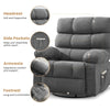 JONPONY Swivel Rocker Recliner Chair, Ergonomic Lounge Chair for Living Room,Small Spaces with Rocking Function,360° Swivel,Side Pocket