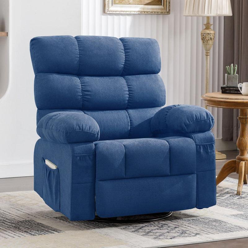 JONPONY Swivel Rocker Recliner Chair, Ergonomic Lounge Chair for Living Room,Small Spaces with Rocking Function,360° Swivel,Side Pocket