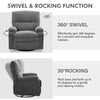 Power Swivel Rocker Recliner Chair with USB Port, 270¡ãElectric Swivel Recliner Chairs for Adults, Overstuffed Rocking Reclining Chair for Living Room,Bedroom, Nursery